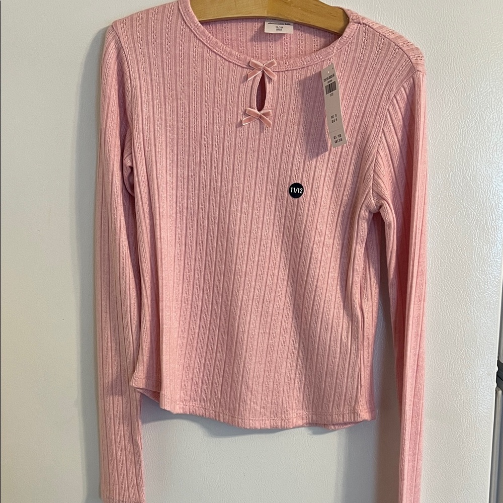 Abercrombie kids girls pink top size 11/12